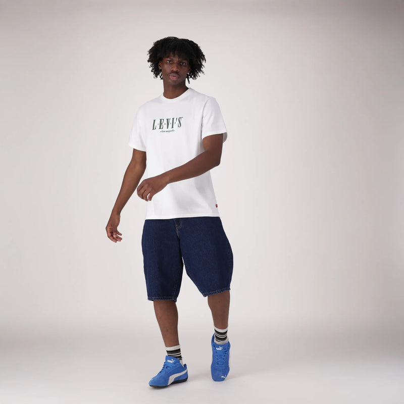 LEVI'S® MEN'S 478 BAGGY SHORTS - DARK INDIGO - WORN IN