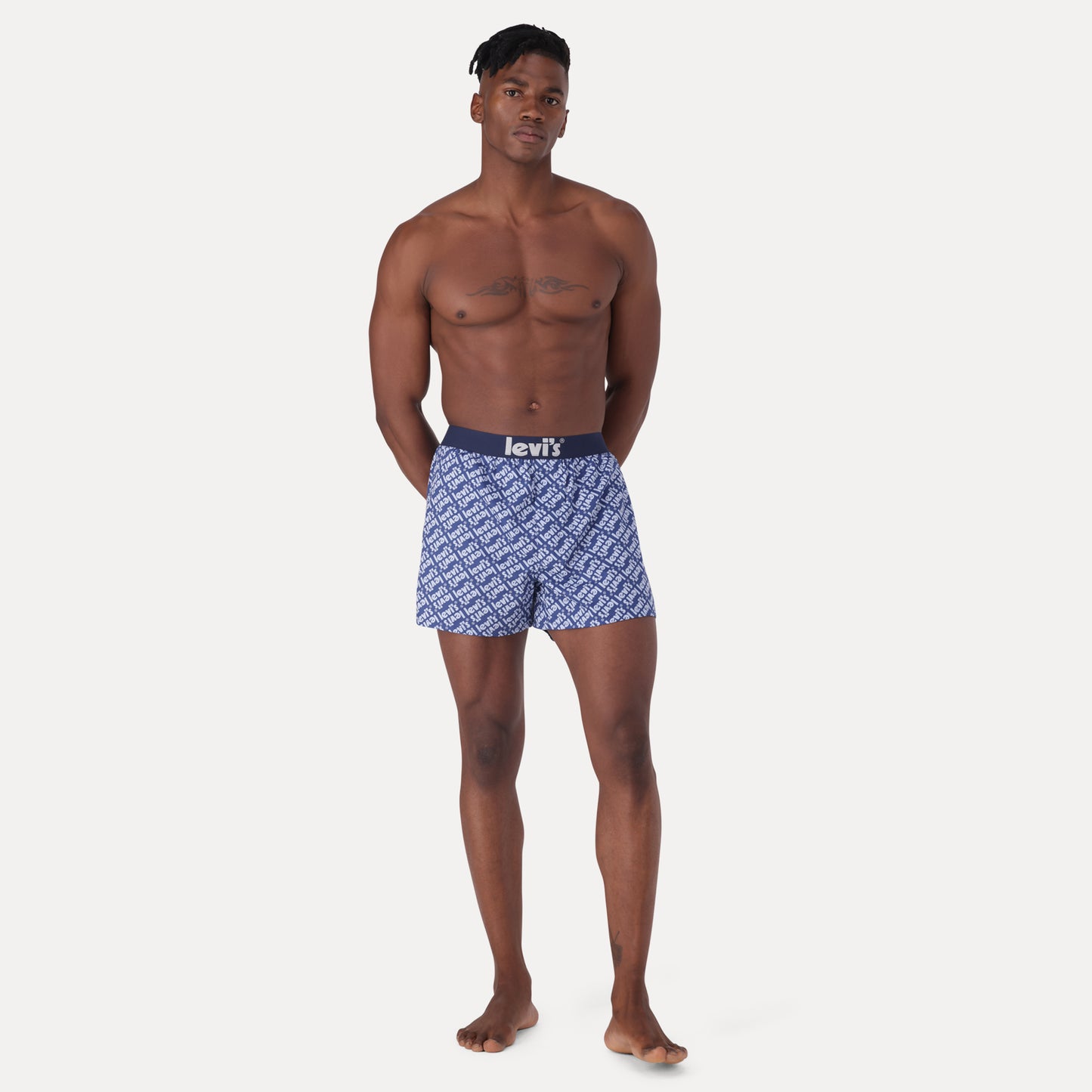 LEVI'S® MEN'S WOVEN CHAMBRAY BOXERS - BLUE
