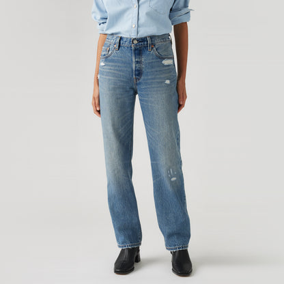 LEVI'S® WOMEN'S 501® '90S JEANS - MED INDIGO - WORN IN