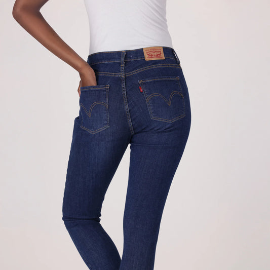 LEVI'S® CURVY SUPER SKINNY - DARK INDIGO - WORN IN