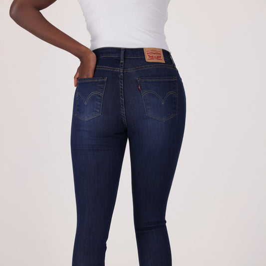 LEVI'S® WOMEN'S CURVY HIGH-RISE SUPER SKINNY - DARK INDIGO - WORN IN