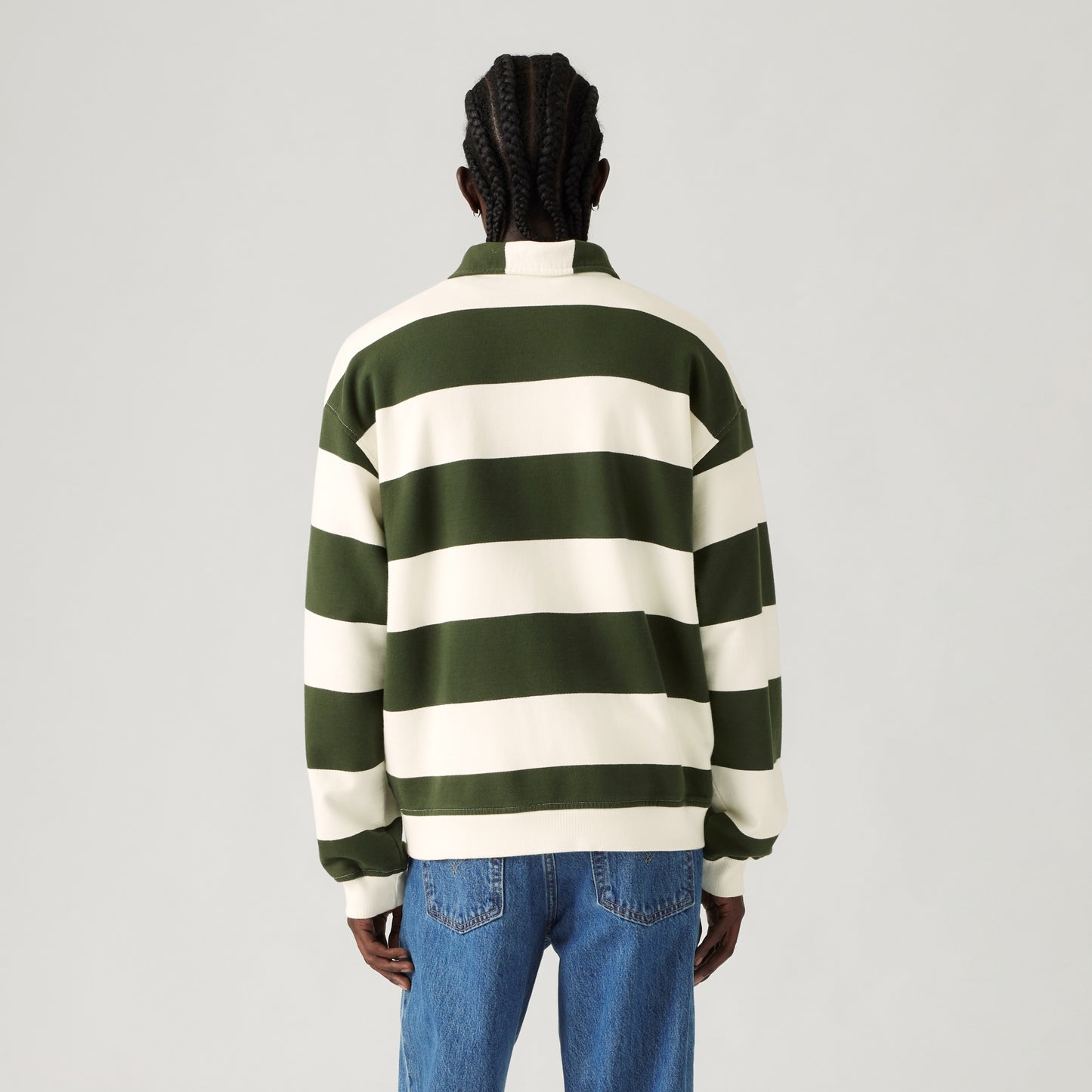 LEVI'S® MEN'S QUARTER ZIP COLLAR CREW - GREEN
