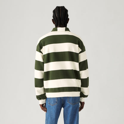 LEVI'S® MEN'S QUARTER ZIP COLLAR CREW - GREEN
