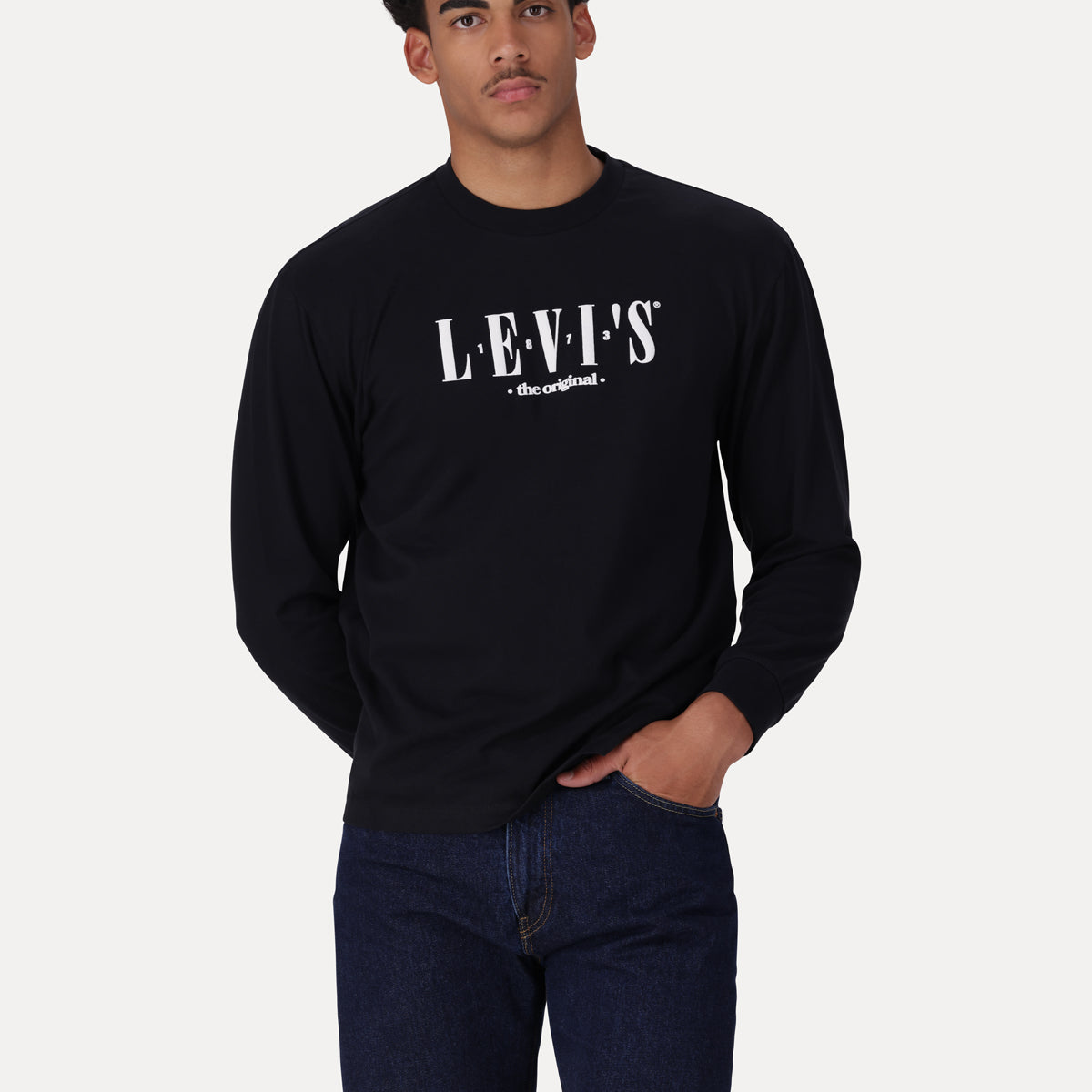 LEVI'S® MEN'S LONG-SLEEVE GRAPHIC AUTHENTIC T-SHIRT - BLACK