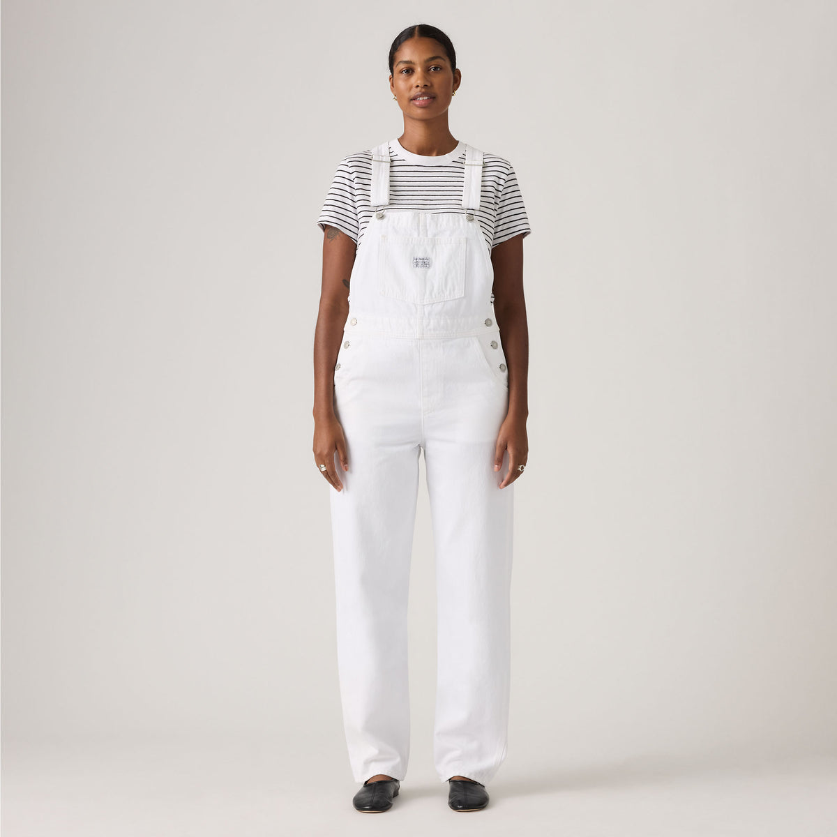 LEVI'S® WOMEN'S VINTAGE DENIM OVERALLS - WHITE