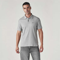 LEVI'S® MEN'S TEXTURED GREY RIBBED POLO T-SHIRT - GREY