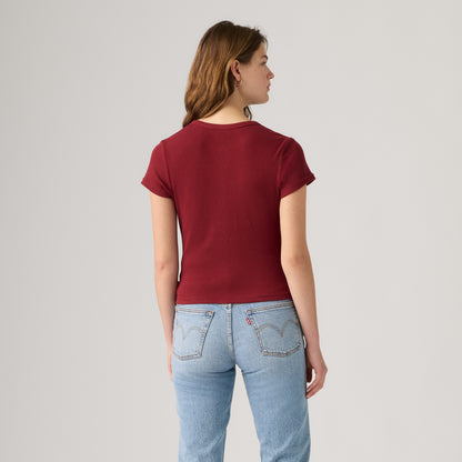 LEVI'S® WOMEN'S RORY BUTTON-THROUGH SHIRT - RED