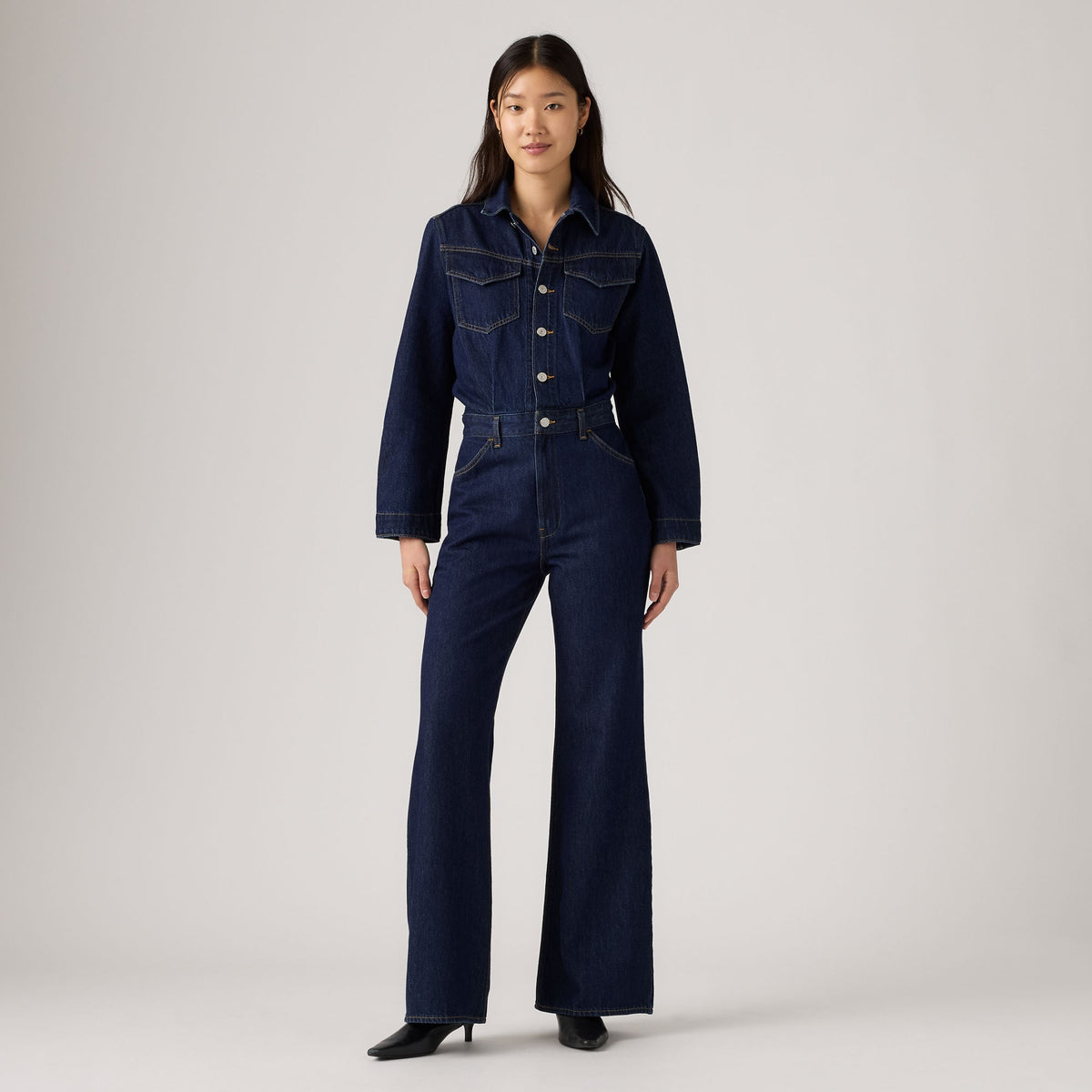 LEVI'S® WOMEN'S WESTERN JUMPSUIT - DARK INDIGO - WORN IN
