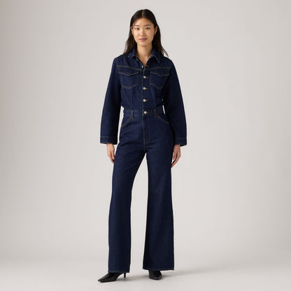 LEVI'S® WOMEN'S WESTERN JUMPSUIT - DARK INDIGO - WORN IN