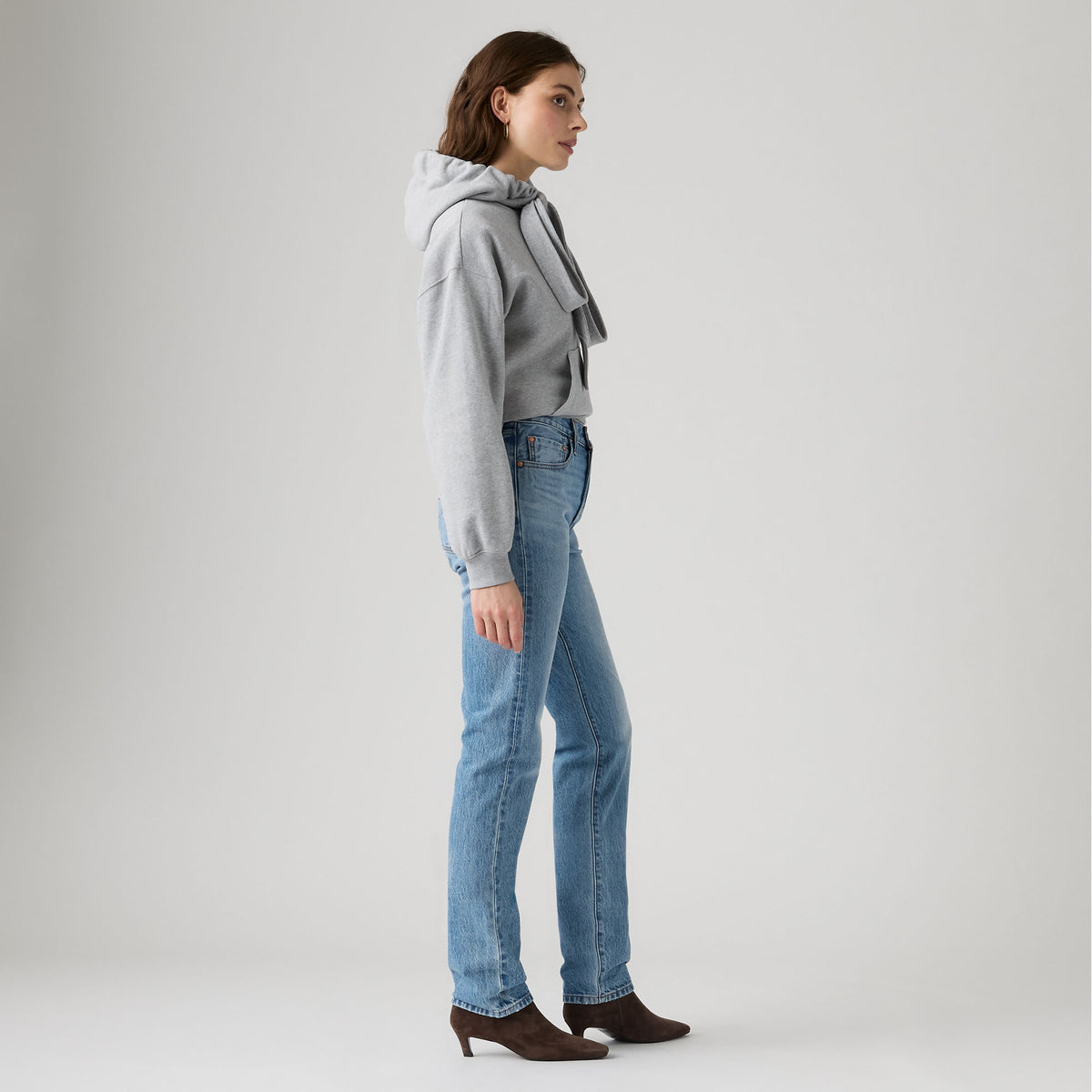 LEVI'S® WOMEN'S 501® ORIGINAL JEANS - MED INDIGO - WORN IN