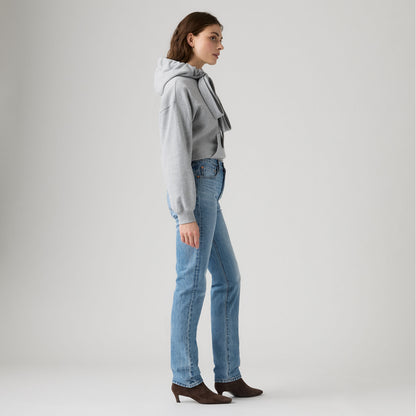 LEVI'S® WOMEN'S 501® ORIGINAL JEANS - MED INDIGO - WORN IN