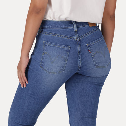 LEVI'S® WOMEN'S CURVY HIGH-RISE SUPER SKINNY - MED INDIGO - WORN IN