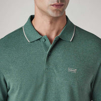 LEVI'S® MEN'S SOLID GREEN PIQUE POLO T-SHIRT - GREEN