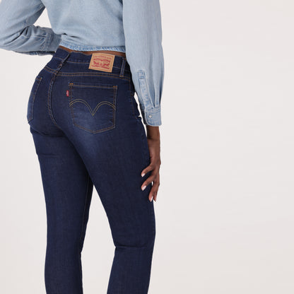 LEVI'S® WOMEN'S CURVY SKINNY  - DARK INDIGO  WORN IN