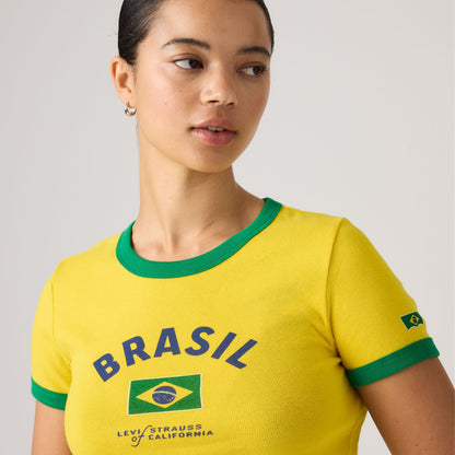 LEVI'S® BRAZIL WOMEN'S RINGER TEE - MULTI COLOUR