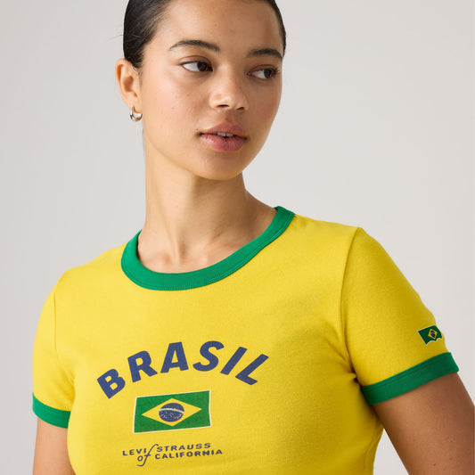 LEVI'S® BRAZIL WOMEN'S RINGER TEE - MULTI COLOUR