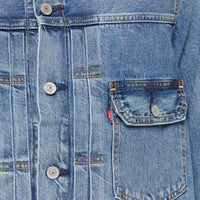 LEVI'S® MEN'S TYPE II TRUCKER JACKET - MED INDIGO - WORN IN