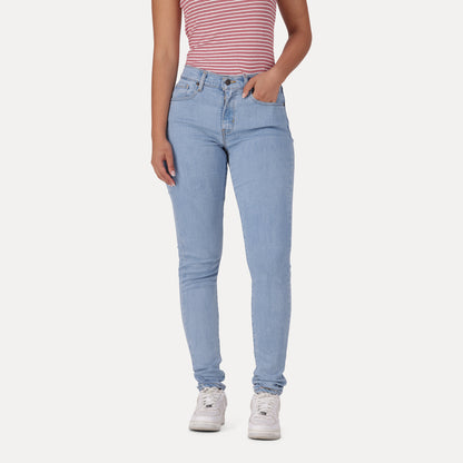 LEVI'S® WOMEN'S CURVY HIGH-RISE SUPER SKINNY  - MED INDIGO - WORN IN
