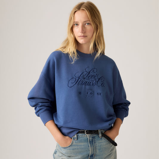 LEVI'S® WOMEN'S GRAPHIC VINTAGE OVERSIZED CREW SWEATSHIRT - BLUE