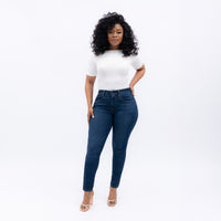 LEVI'S® WOMEN'S CURVY HIGH-RISE SUPER SKINNY - DARK INDIGO - WORN IN