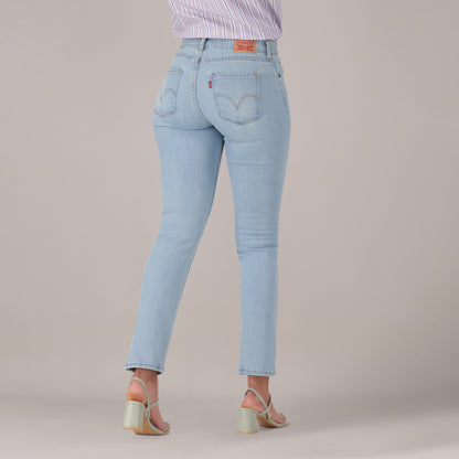 LEVI'S® WOMEN'S CURVY STRAIGHT  - MED INDIGO - WORN IN