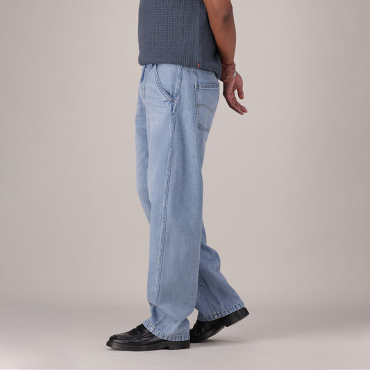 LEVI'S® MEN'S BAGGY BARREL JEANS - LIGHT INDIGO - WORN IN