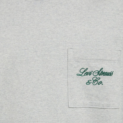 LEVI'S® MEN'S HALF-SLEEVE GRAPHIC POCKET T-SHIRT - GREY