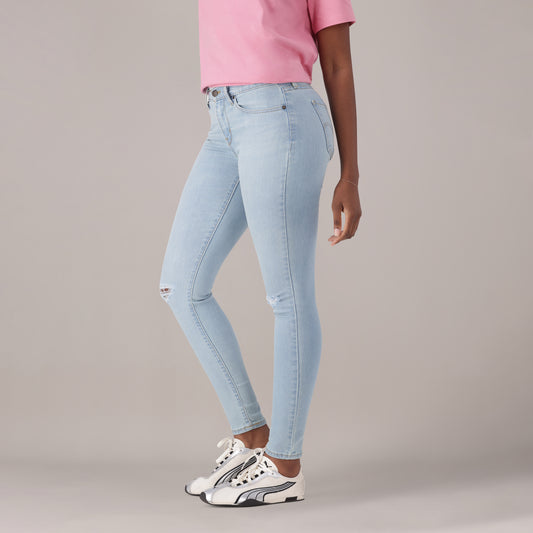 LEVI'S® WOMEN'S CURVY SKINNY  - MED INDIGO - WORN IN