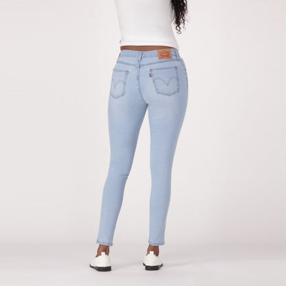 LEVI'S® WOMEN'S CURVY SUPER SKINNY  - LIGHT INDIGO - WORN IN