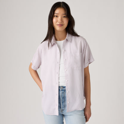 LEVI'S® WOMEN'S DARLENE SHORT-SLEEVE SHIRT - PURPLE