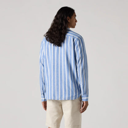 LEVI'S® MEN'S BANDED COLLAR 1 POCKET SHIRT - BLUE