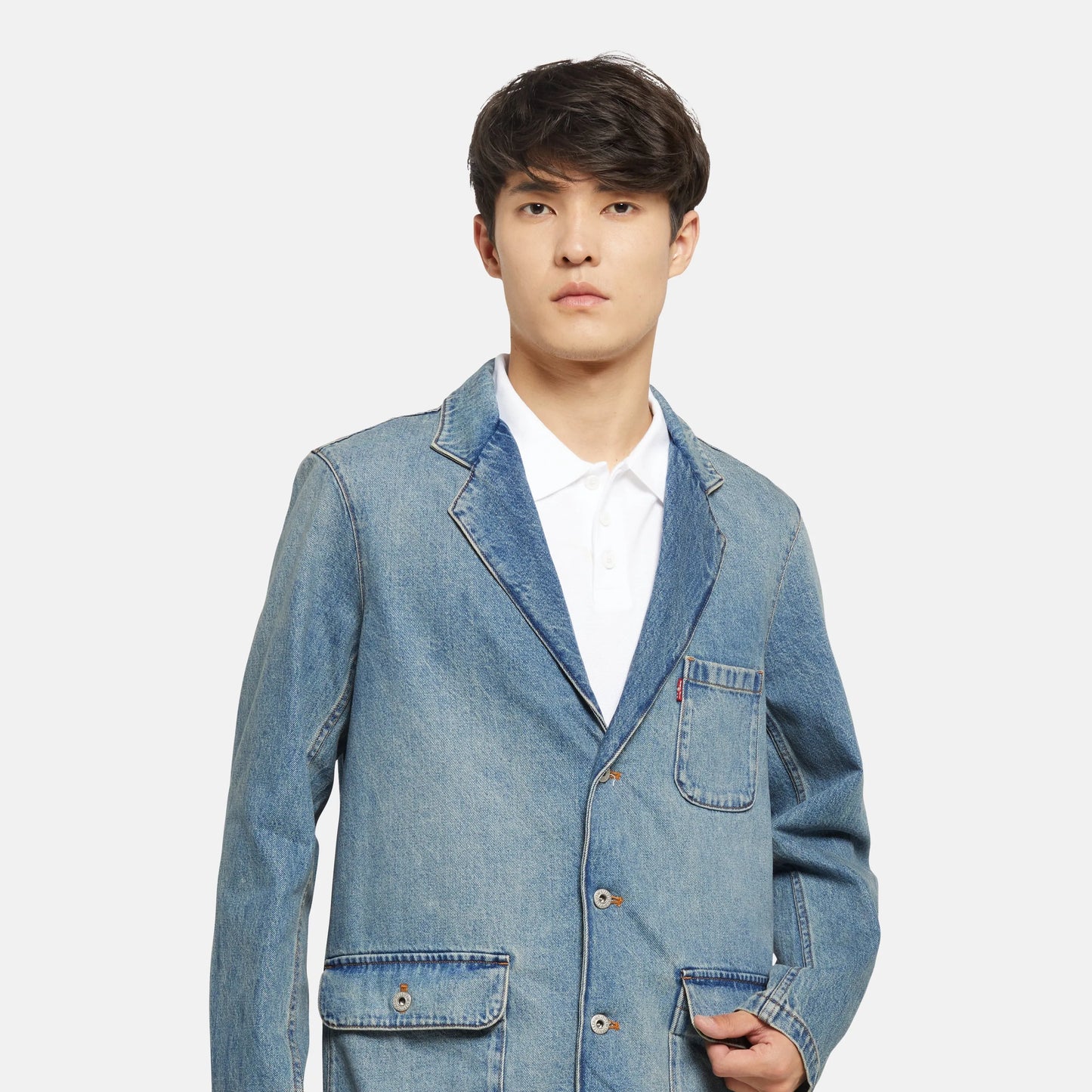 LEVI'S® MEN'S MISSION DENIM BLAZER - MED INDIGO - WORN IN