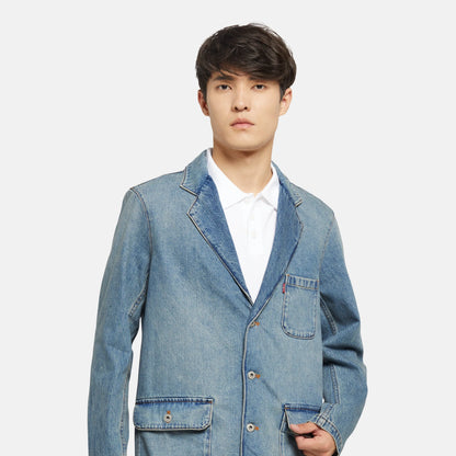 LEVI'S® MEN'S MISSION DENIM BLAZER - MED INDIGO - WORN IN