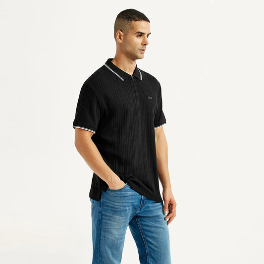 LEVI'S® MEN'S SLIM FIT POLO T-SHIRT - BLACK