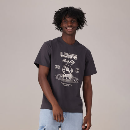 LEVI'S® MEN'S RELAXED FIT SHORT-SLEEVE GRAPHIC T-SHIRT - BLACK