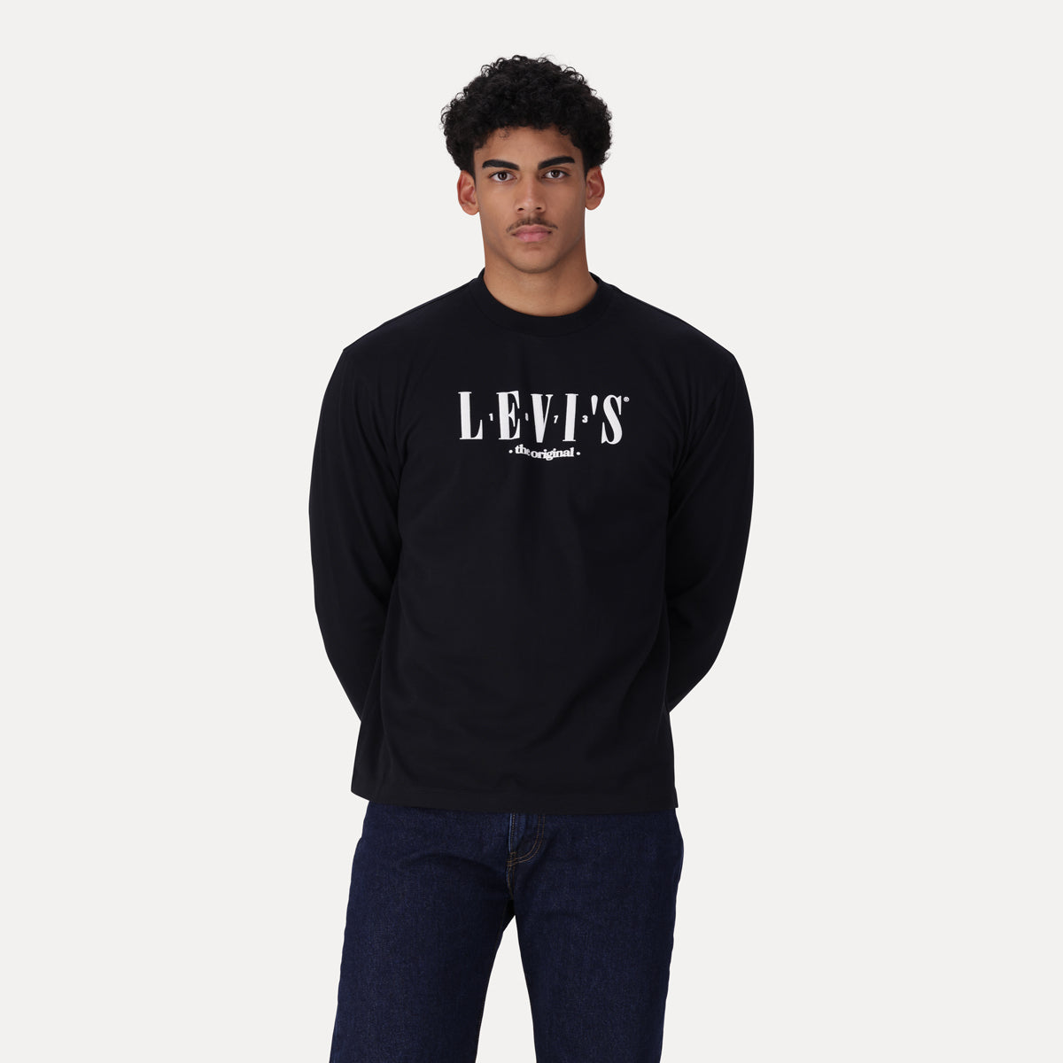 LEVI'S® MEN'S LONG-SLEEVE GRAPHIC AUTHENTIC T-SHIRT - BLACK