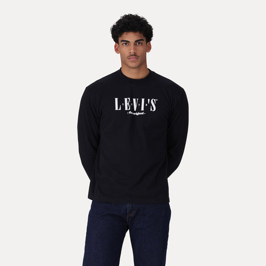 LEVI'S® MEN'S LONG-SLEEVE GRAPHIC AUTHENTIC T-SHIRT - BLACK