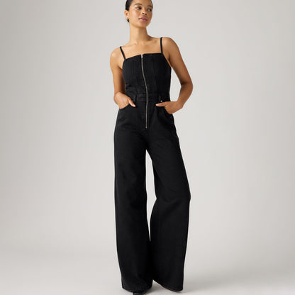 LEVI'S® WOMEN'S SEAMED JUMPSUIT - MED INDIGO - WORN IN