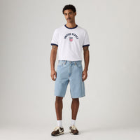 LEVI'S® U.S. SOCCER 478 BAGGY SHORTS - LIGHT INDIGO - WORN IN
