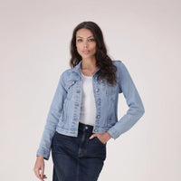 LEVI’S® WOMEN'S ORIGINAL TRUCKER JACKET - MED INDIGO - WORN IN
