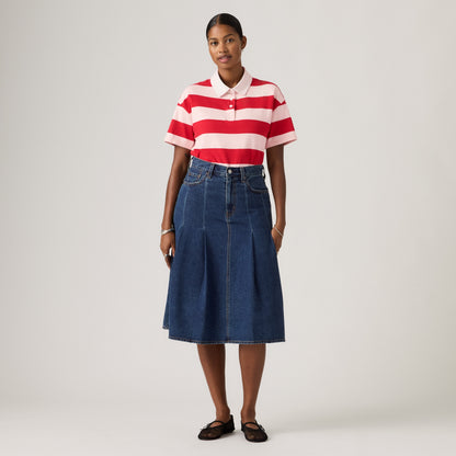 LEVI'S® WOMEN'S PLEATED MIDI SKIRT - MULTI COLOUR
