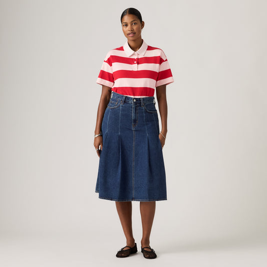 LEVI'S® WOMEN'S PLEATED MIDI SKIRT - MULTI COLOUR