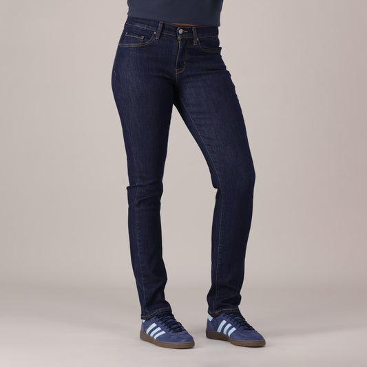 LEVI'S® WOMEN'S CURVY STRAIGHT  - DARK INDIGO - FLAT FINISH