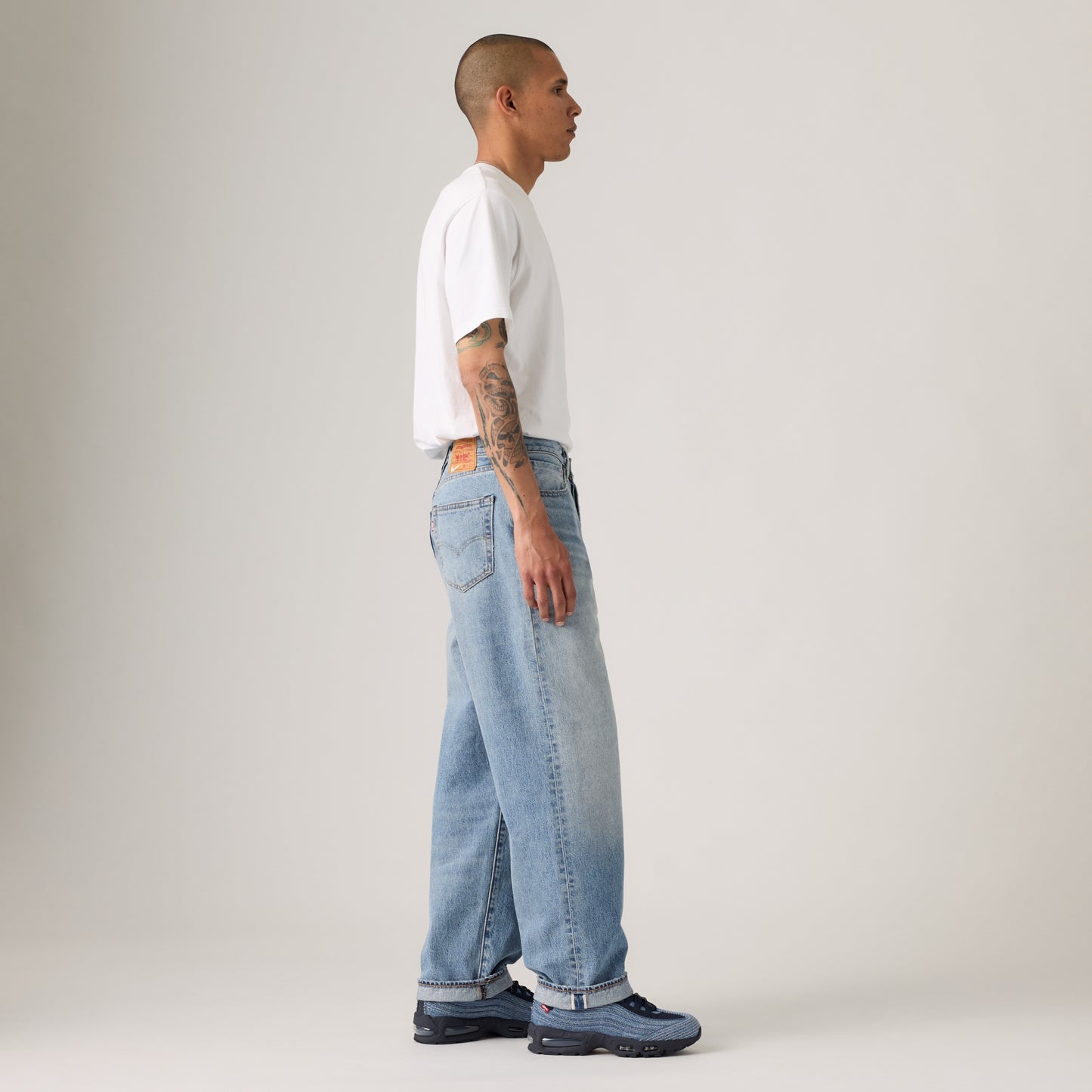 LEVI'S® X NIKE BAGGY JEANS - MED INDIGO - WORN IN