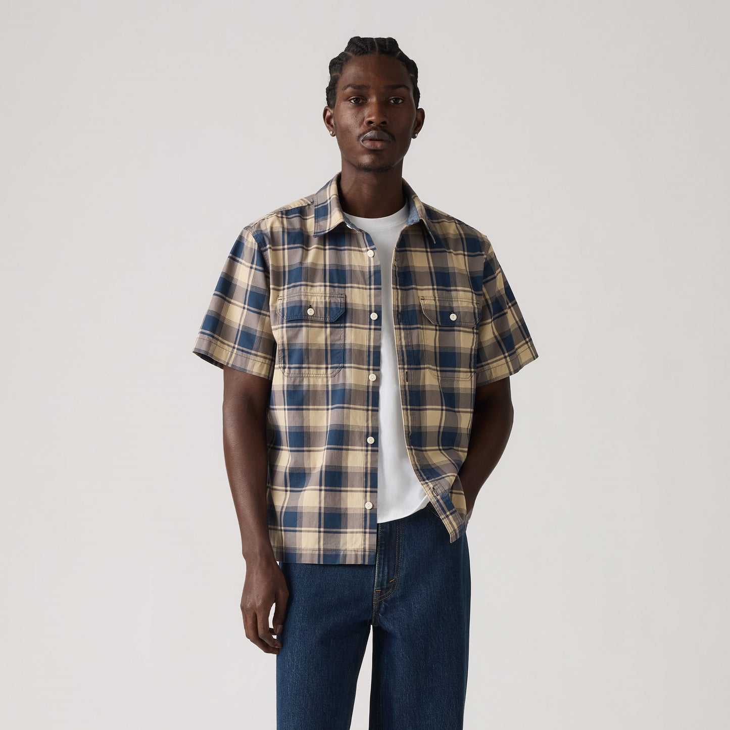 LEVI'S® MEN'S SHORT-SLEEVE DALTON WORKWEAR SHIRT - MULTI COLOUR