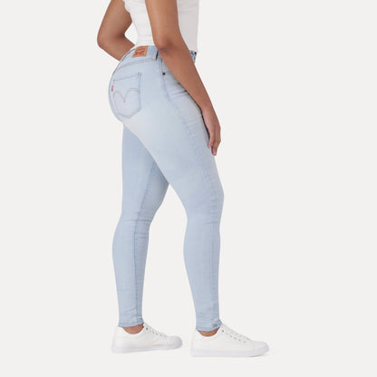 LEVI'S® CURVY HIRISE SUPERSKINNY  - LIGHT INDIGO - WORN IN