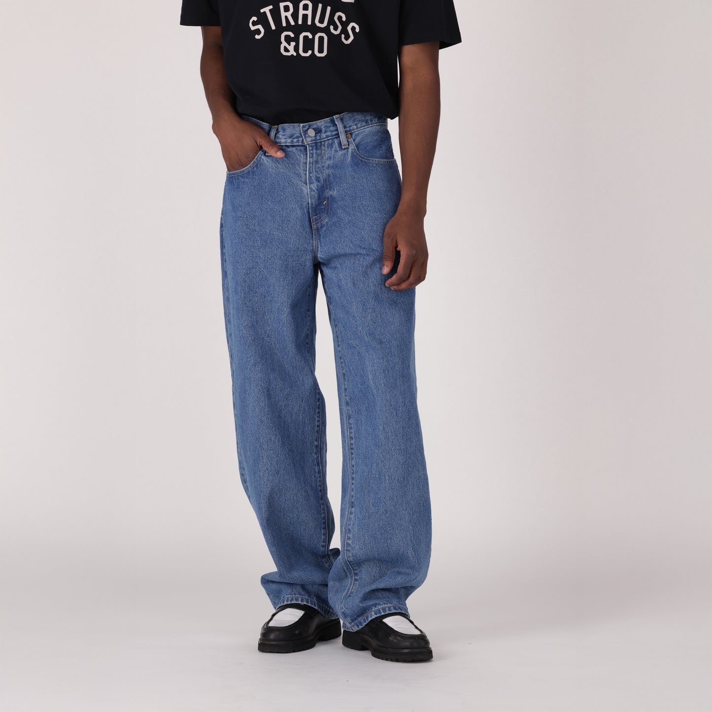 LEVI'S® MEN’S 578™ BAGGY JEANS - MED INDIGO - WORN IN