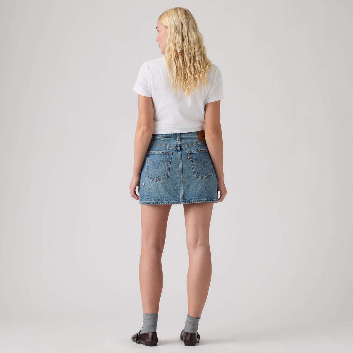 LEVI’S® WOMEN'S ICON SKIRT - MED INDIGO - WORN IN