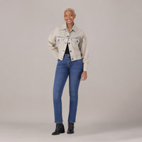 LEVI'S® WOMEN'S CURVY STRAIGHT  - MED INDIGO - WORN IN