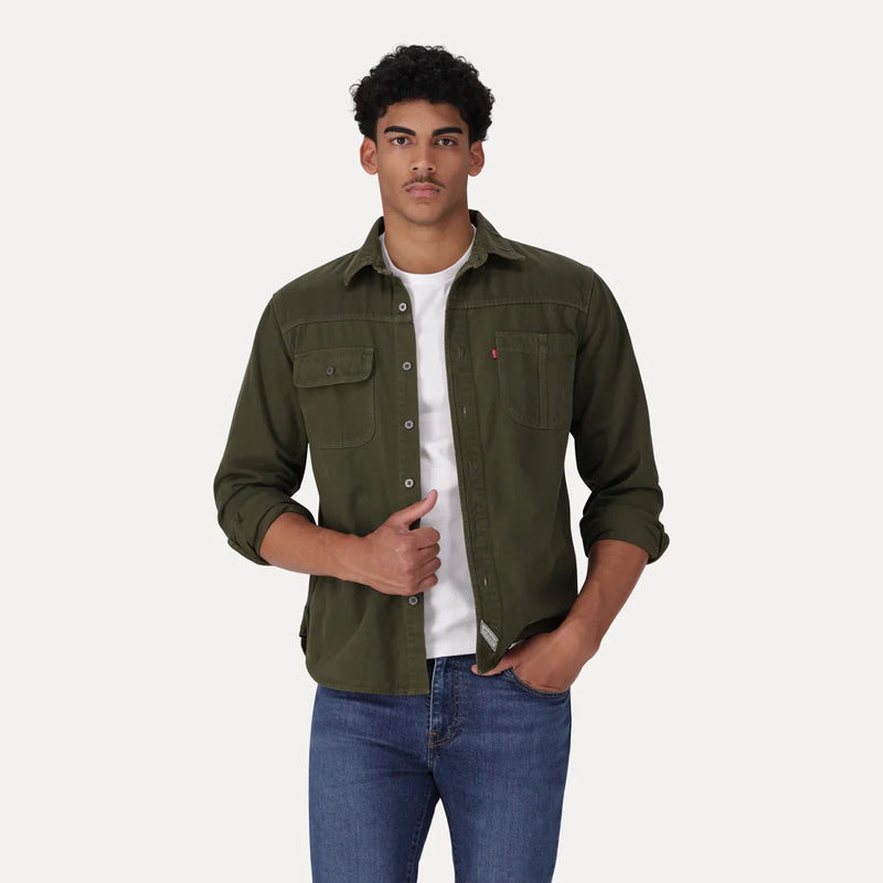 LEVI’S® MEN’S LONG-SLEEVE AUBURN WORKER SHIRT - GREEN